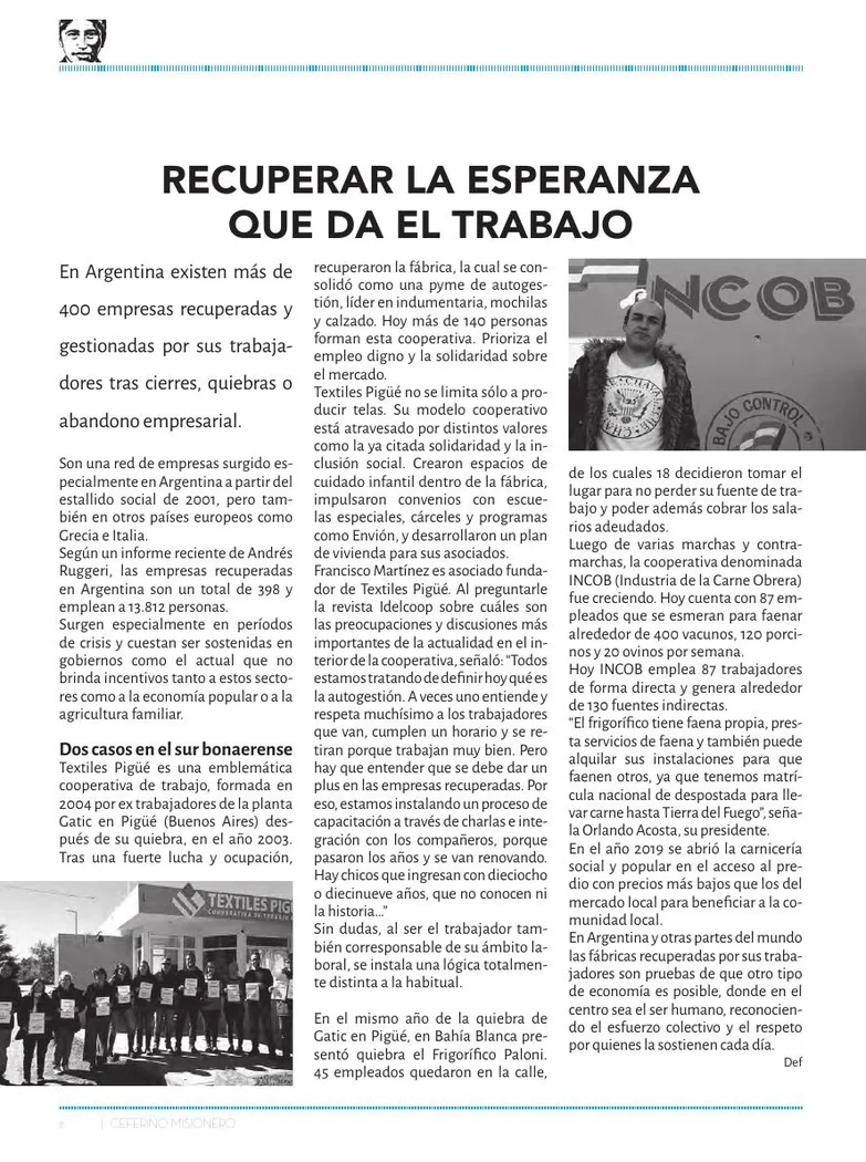Artículo sobre fábricas recuperadas